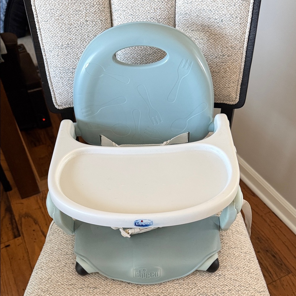Chicco Blue and White Booster Seat